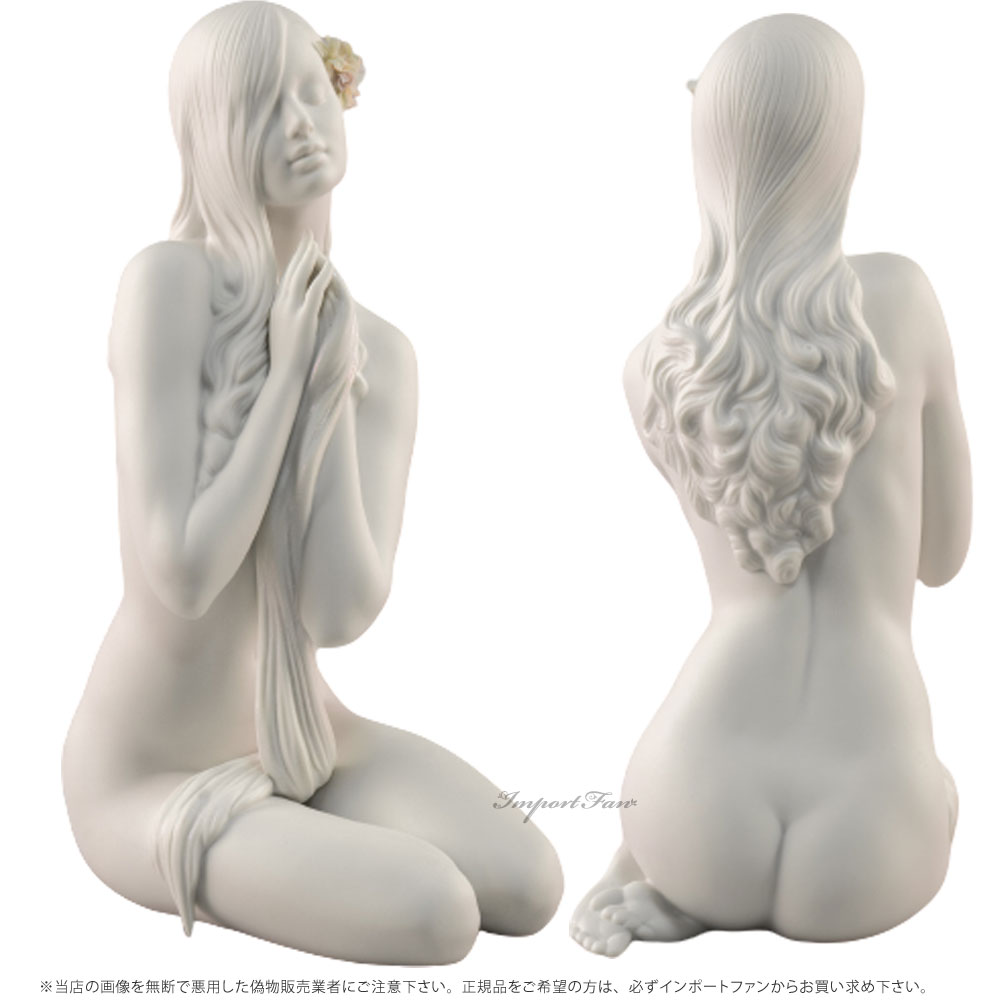 楽天市場】リヤドロ 内なる平和 マットホワイト 女性 裸婦 置物