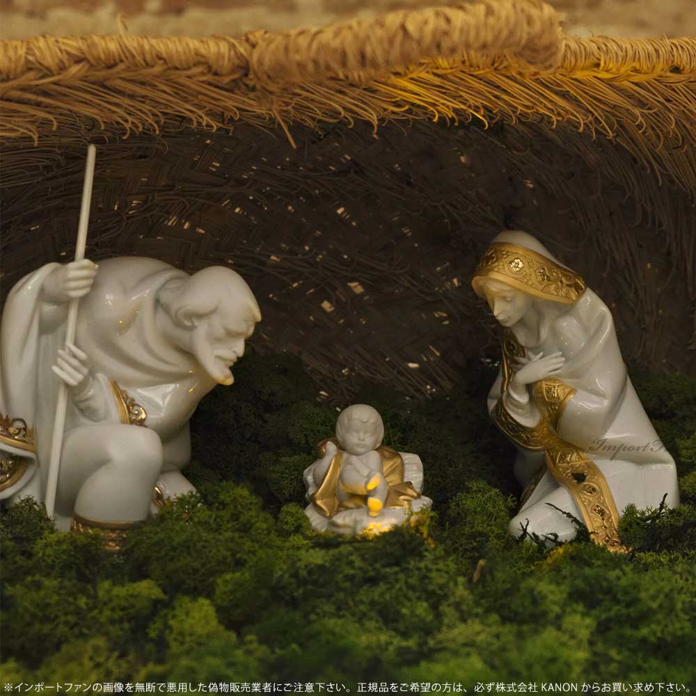 楽天市場】リヤドロ 聖ヨセフ リデコ ゴールド キリスト降誕 01007085