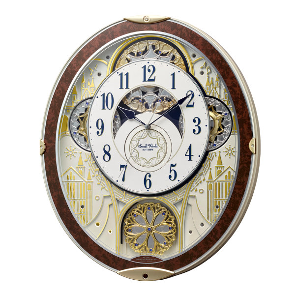 楽天市場】からくり時計 スモールワールドノエルNS ブラウン 電波時計