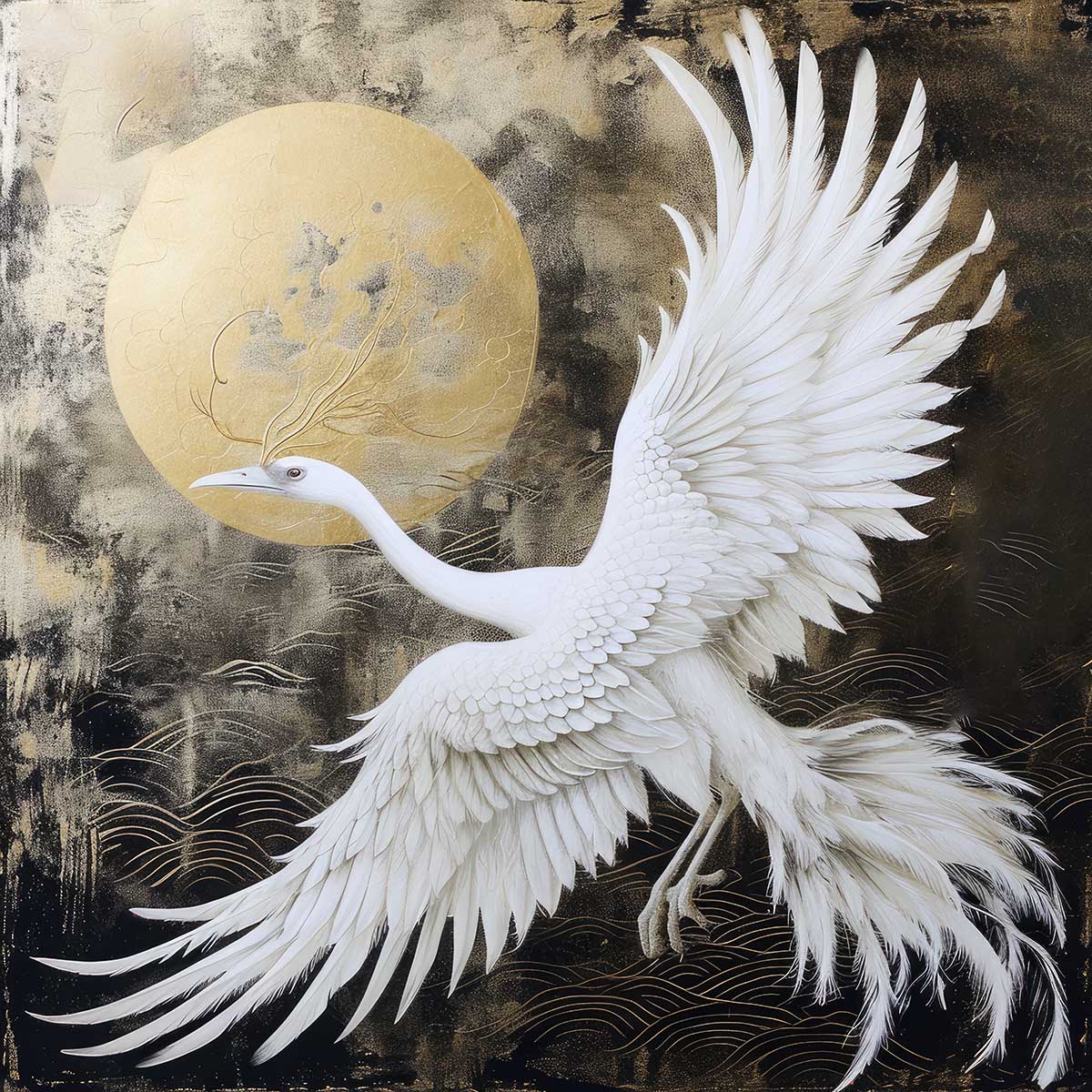 インテリア/絵画/アート/抽象画/モダン/ホテル/ゴールド/オーラ/鳳凰