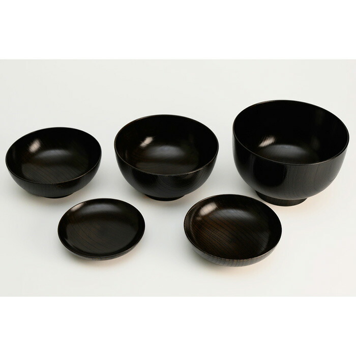 楽天市場】応量椀 5つ組 欅｜（日本製）木製漆塗りお椀セット (応量噐