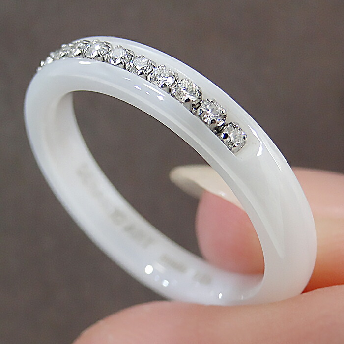 楽天市場】Pt900 ダイヤモンド セラミック リング【0.23ct】 【送料