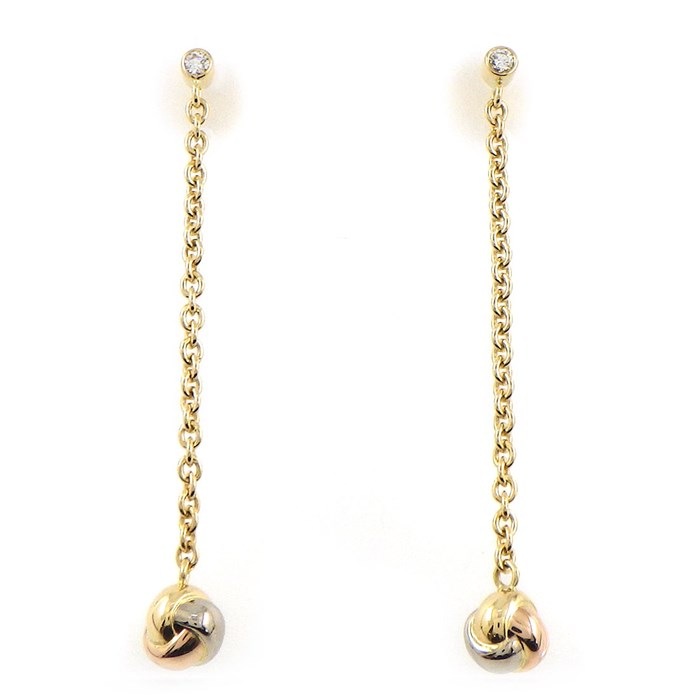 楽天市場】カルティエ Cartier ピアス ベビー トリニティ パンピーユ