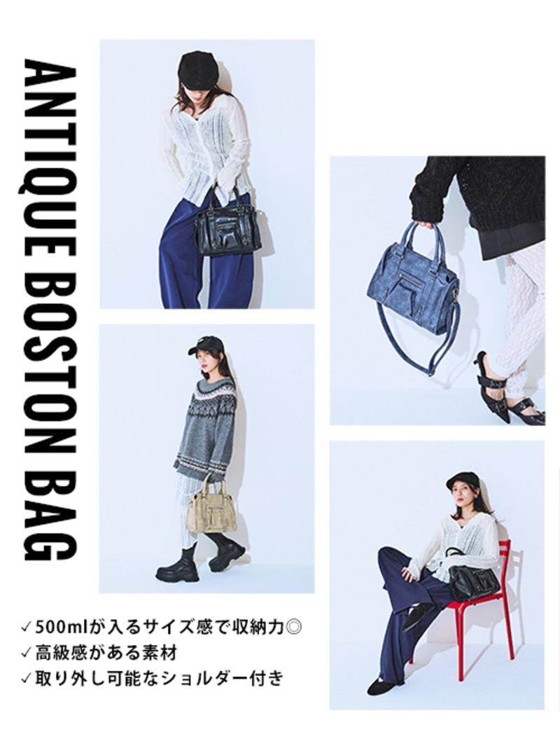 楽天市場】【SALE／20%OFF】アンティークフェイクレザーボストン