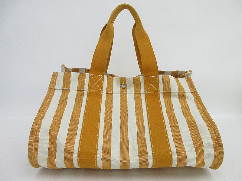 楽天市場】HERMES(エルメス) ストライプ カンヌGM トートバッグ