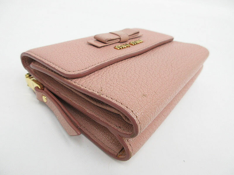 楽天市場】miumiu(ミュウミュウ) マドラス リボン ミディアム 三つ折り