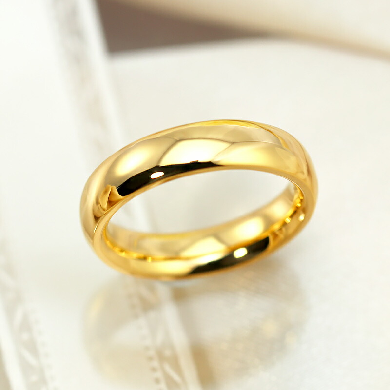 楽天市場】K24 純金 ゴールド リング 5mm 【6～13号】 指輪 24k 24金