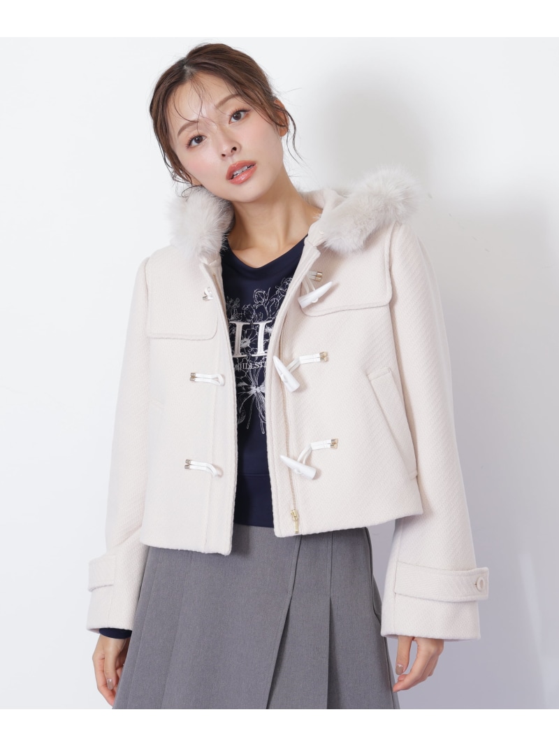楽天市場】フェイクファー付ショートダッフルコート JILL by JILL