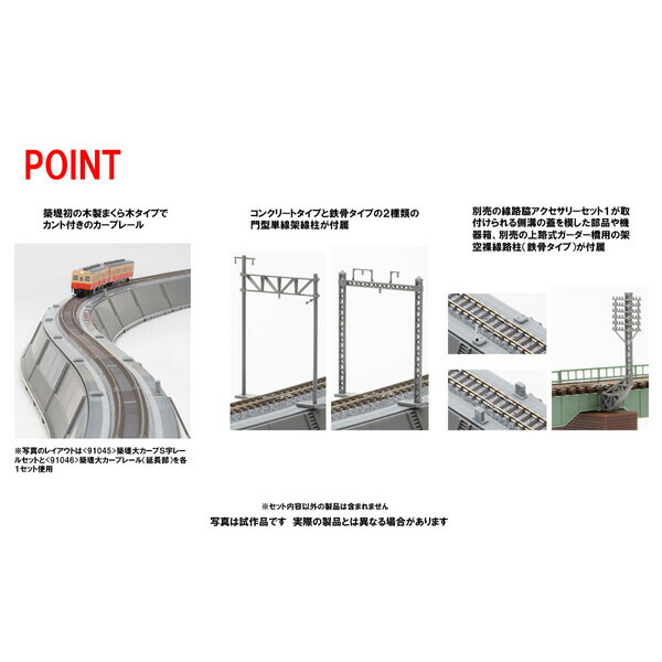 楽天市場】［鉄道模型］トミックス (Nゲージ) 91045 築堤大カーブS字