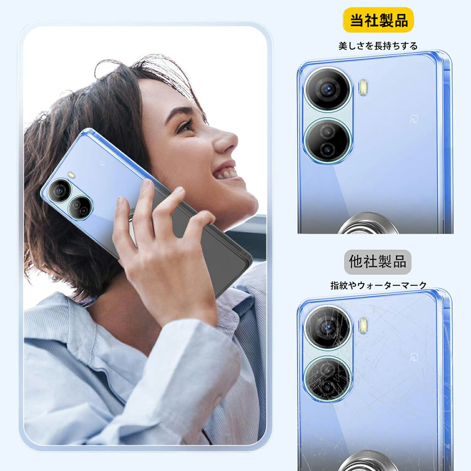 楽天市場】Libero 5G IV A302ZT ケース リング付き グラデーション TPU