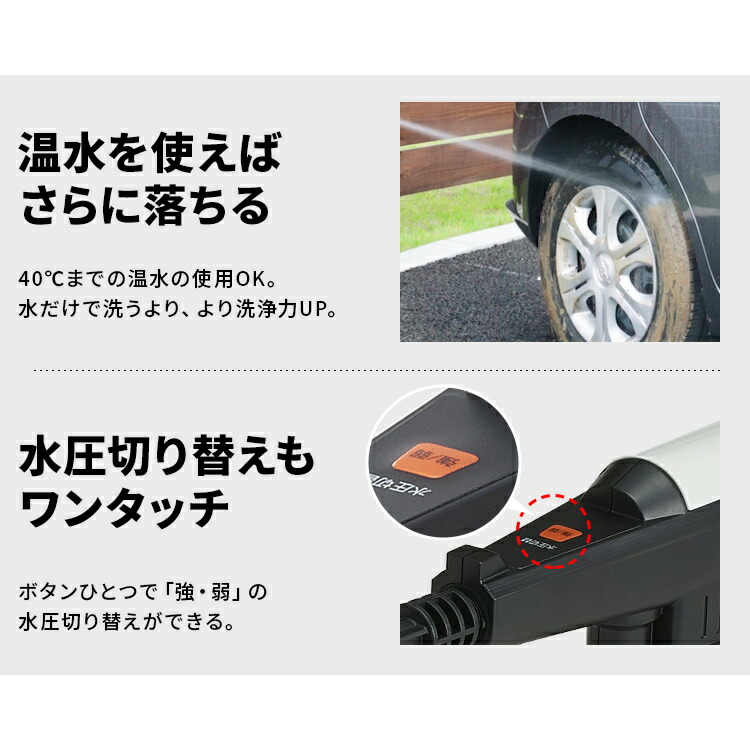楽天市場】高圧洗浄機 コードレス 充電式 水道不要 家庭用 タンクレス
