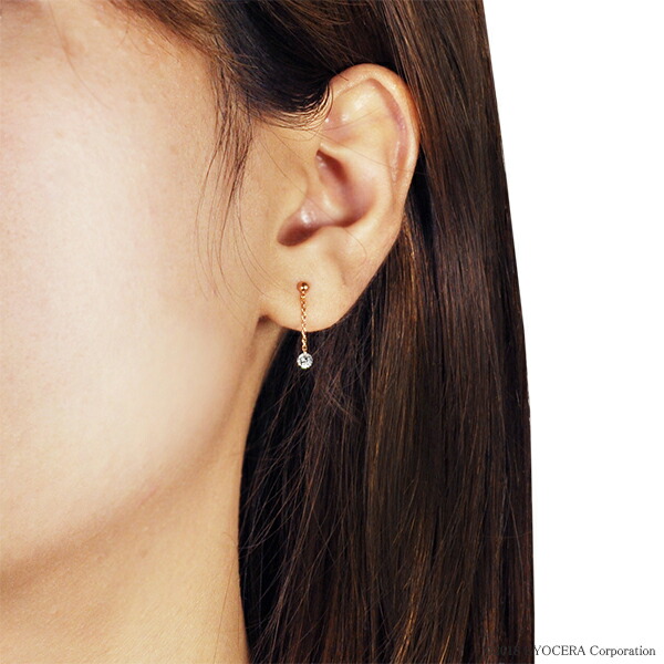 楽天市場】ダイヤモンド ピアス K18ピンクゴールド 合計0.15カラット