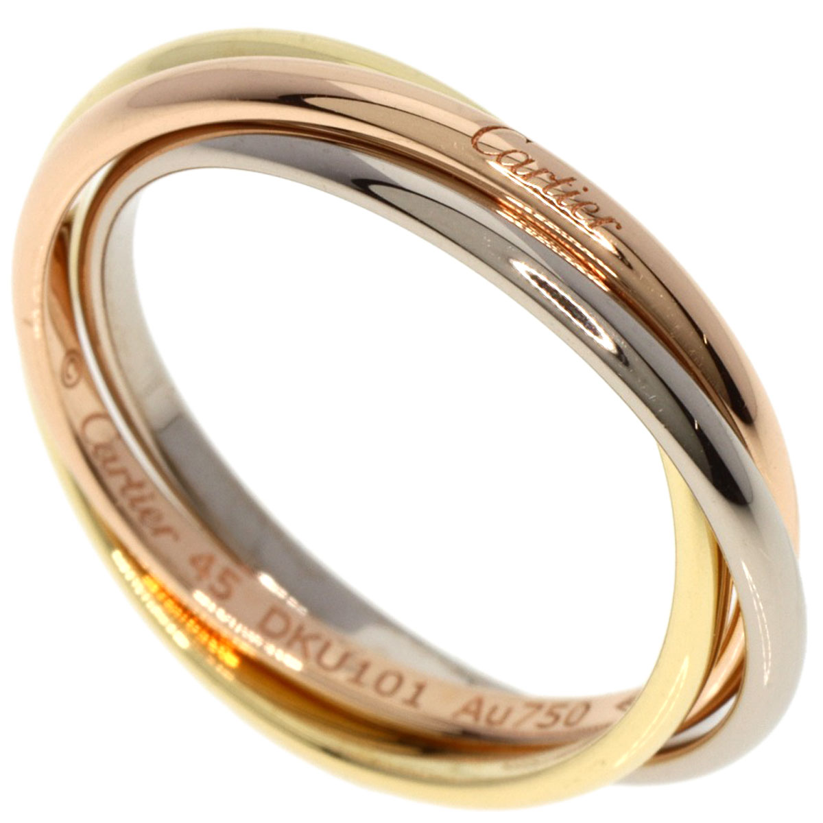 楽天市場】カルティエ トリニティ XS #45 リング・指輪 K18イエロー