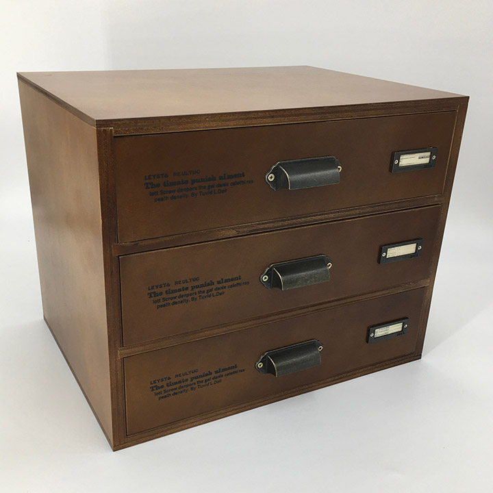 楽天市場】【A4 3段引き出しアンティーク 1459】木製 アンティーク