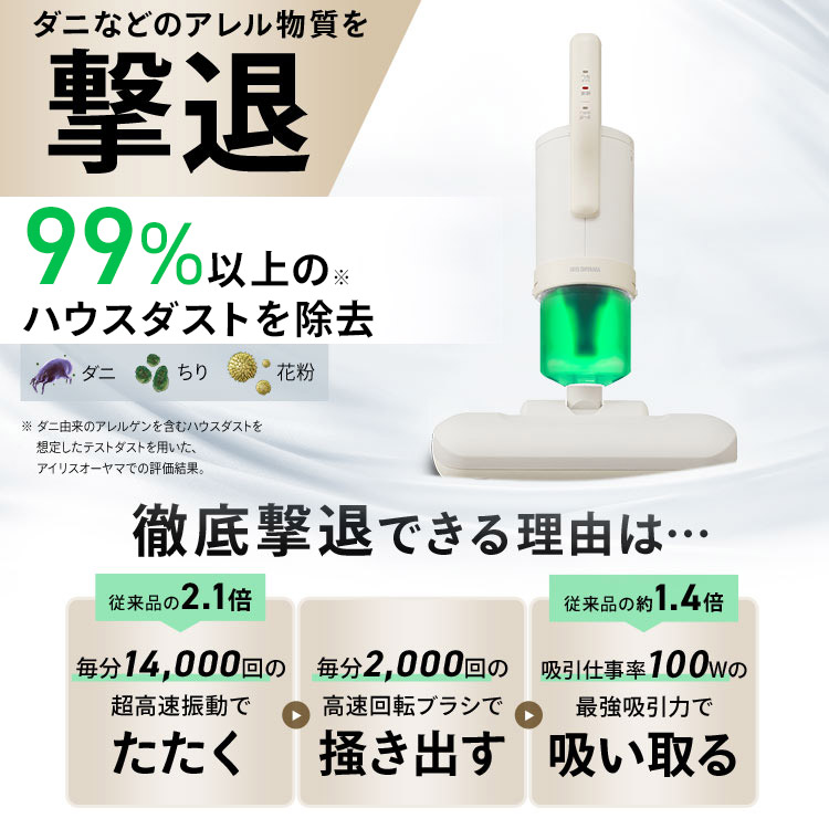 楽天市場】布団クリーナー ふとん掃除機 ハイパワー アイリスオーヤマ