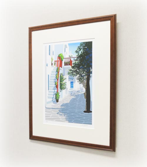 楽天市場】絵画 風のテラス 地中海 （星野光輝） 送料無料 【海・山