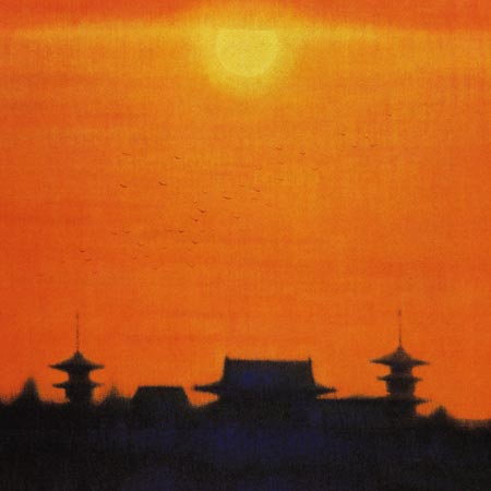 楽天市場】平山郁夫 絵画 夕映え 薬師寺 送料無料 【複製】【美術印刷