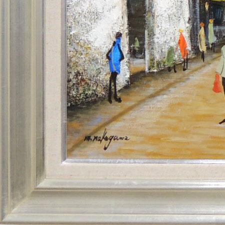 楽天市場】絵画 油絵 モンマルトルの広場 カフェテラス F20号 （中川