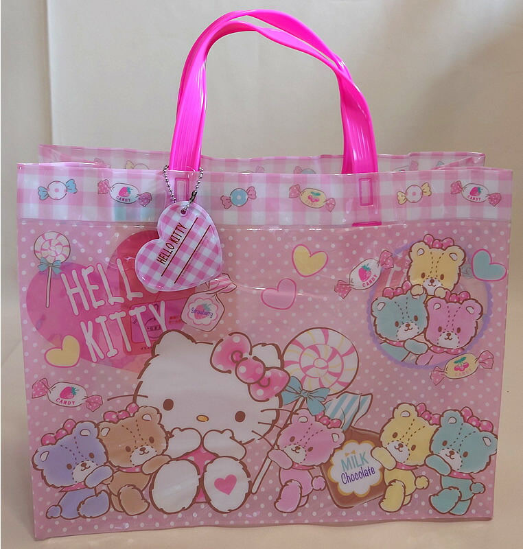 楽天市場】ハローキティ（Hello Kitty）ビニールバッグ（プールバッグ