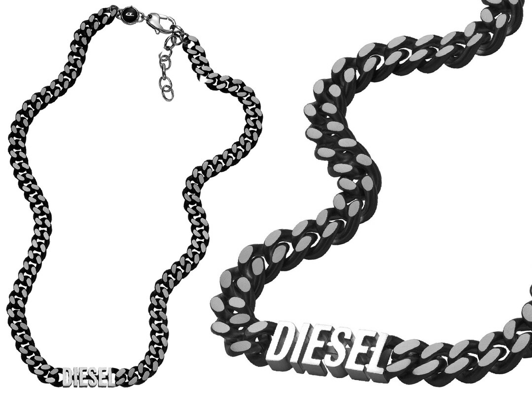 楽天市場】DIESEL ディーゼルレターロゴプレート喜平チェーン