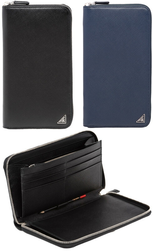 楽天市場】PRADA プラダ 小銭入れ付きラウンドファスナー長財布