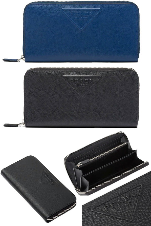 楽天市場】PRADA プラダ 立体三角エンボスロゴ 小銭入れ付きラウンド