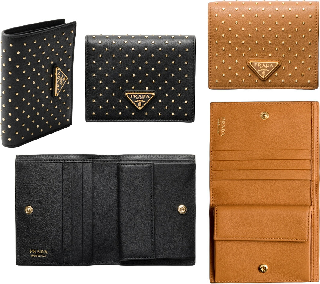 楽天市場】PRADA プラダ レディース小銭入れ付き二つ折り財布三角ロゴ