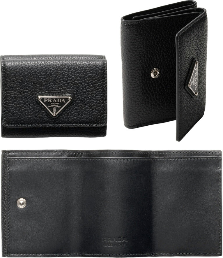 楽天市場】PRADA プラダ メンズ レディース小銭入れ付き三つ折り財布