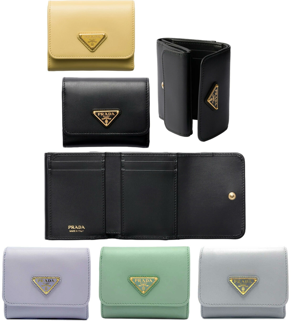 楽天市場】PRADA プラダ レディース小銭入れ付き三つ折り財布エナメル
