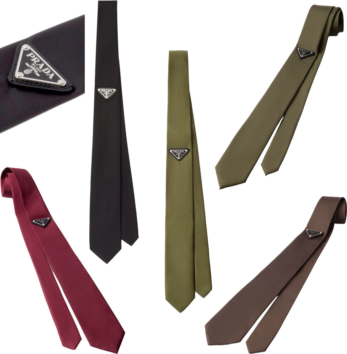 楽天市場】PRADA プラダ メンズ三角ロゴプレート ネクタイスーツ