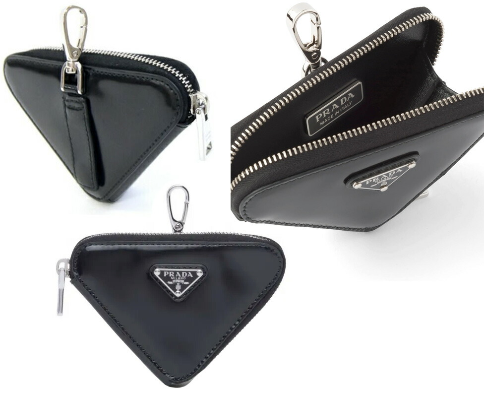 楽天市場】PRADA プラダ 三角おりぎり型小銭入れカラビナフック付き