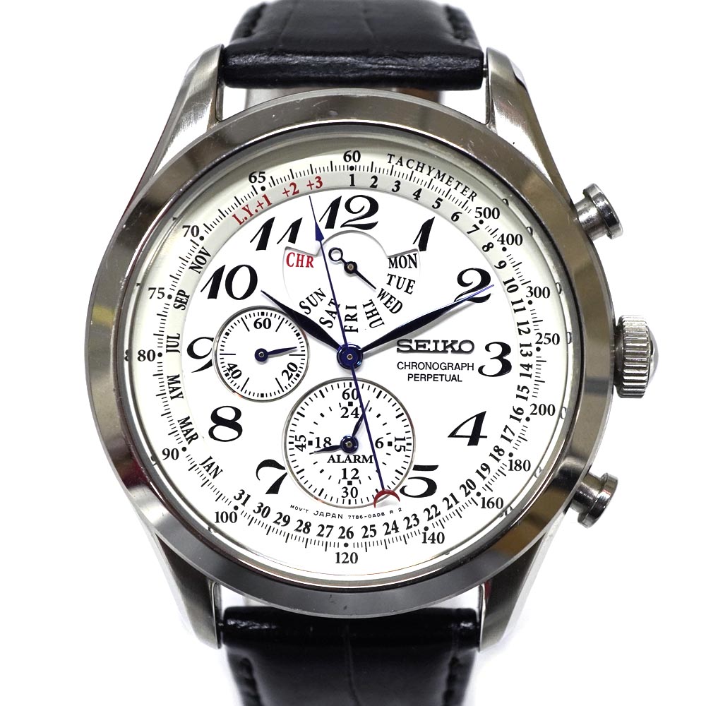 楽天市場】セイコー Seiko 7T86-0AC0 クロノグラフパーペチュアル