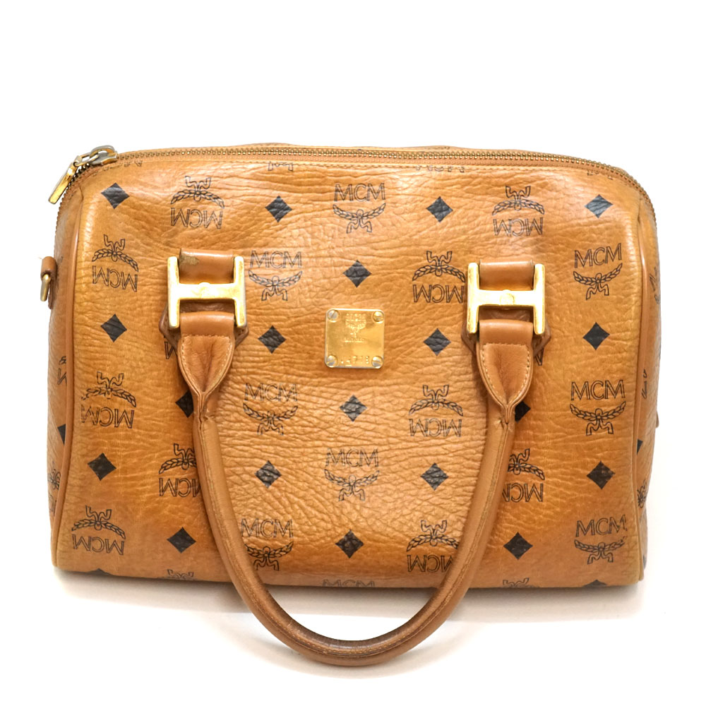 楽天市場】エムシーエム MCM ミニボストンバッグ ブラウン 鞄【中古