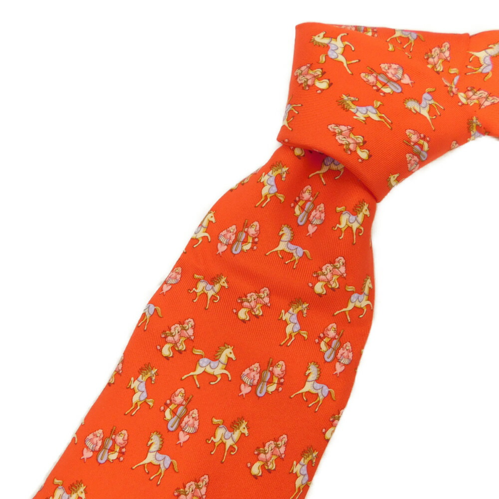 楽天市場】Salvatore Ferragamo フェラガモ ネクタイ オレンジ系 馬柄