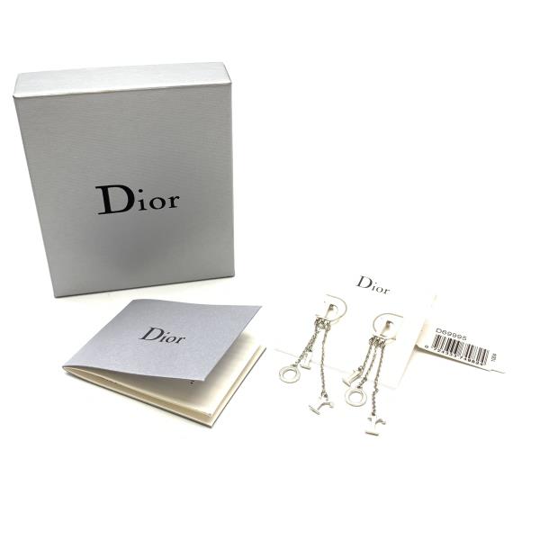 楽天市場】Dior ディオール ロゴ ピアス スタッド チェーン シルバー