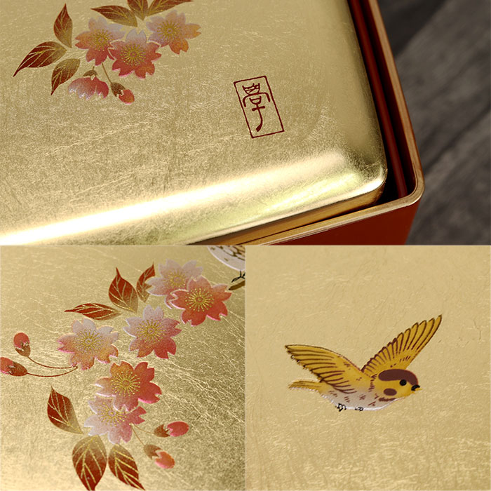 楽天市場】重箱 二段 日本製 国産 お重 8.0 胴張 オードブル 箔工芸