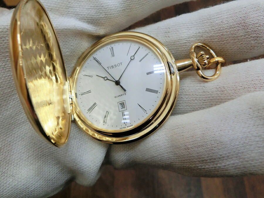 楽天市場】スイス製 TISSOT ティソ フタ付きのクォーツ懐中時計