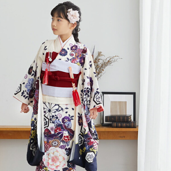 七五三 伝統的な着物セット 高級 浜縮緬 浜ちりめん 七五三 伝統的な