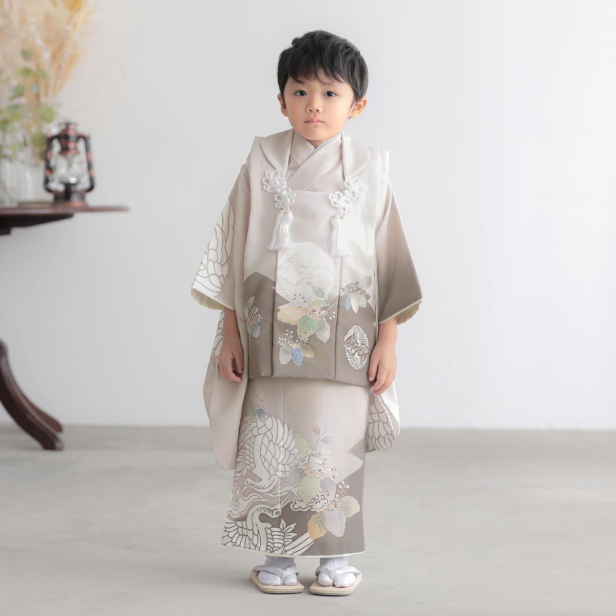 楽天市場】【レンタル】[七五三 着物 3歳]男の子「K216 ベージュ