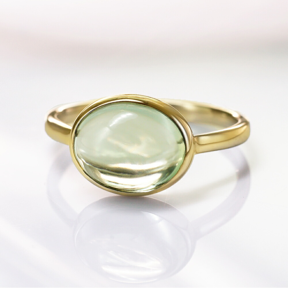 楽天市場】グリーンアメジスト 大粒リング「ハウ」10K 10金 K10