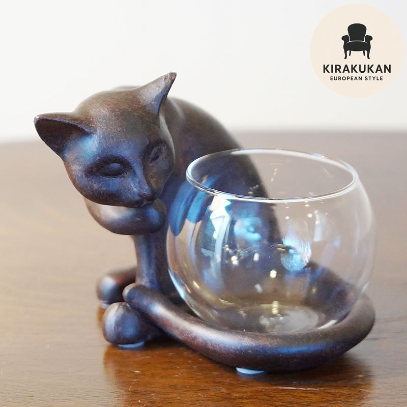 楽天市場】猫雑貨 ねこのグラスポット 花瓶 ボウル 可愛い おしゃれ