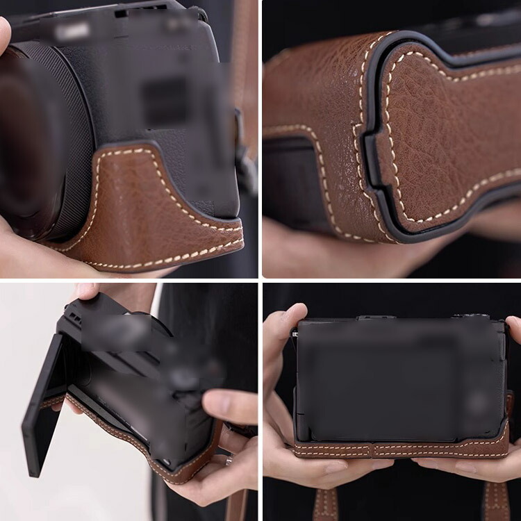 楽天市場】PowerShot V1 ケース PUレザーハーフケース ハーフカバー