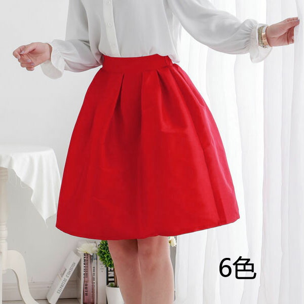 楽天市場】スカート☆3点以上で半額☆送料無料☆6色無地フレアスカート