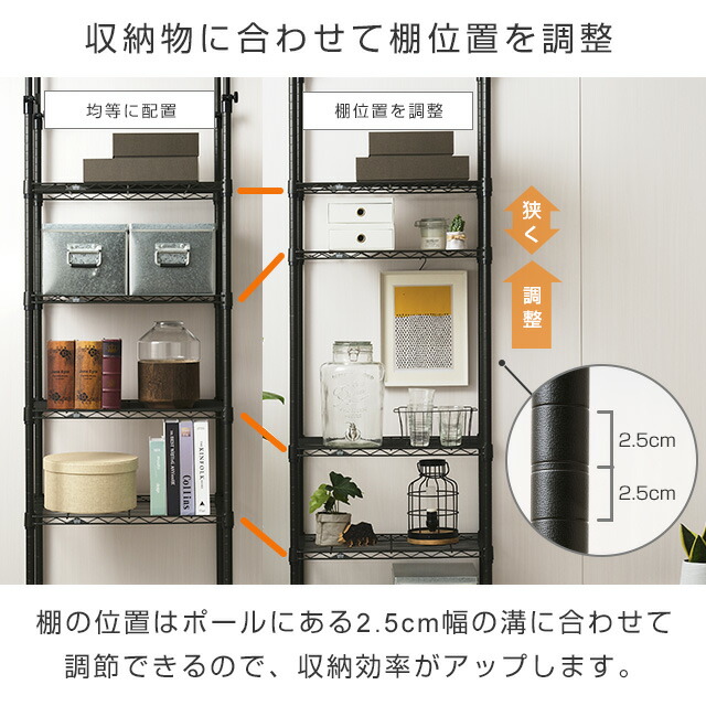 楽天市場】＼ストック収納に／ 突っ張り ラック 壁面収納 つっぱり