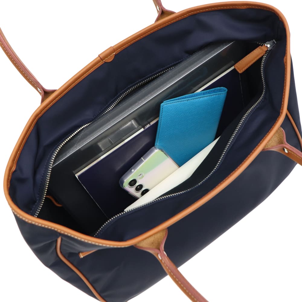 楽天市場】フェリージ バッグ ナイロン×バケッタレザー ビジネストート