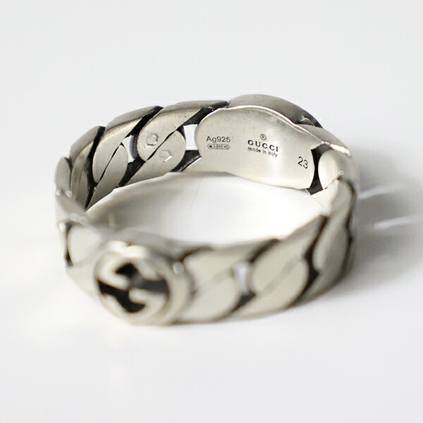 楽天市場】GUCCI グッチ リング Sterling Silver Interlocking G Ring
