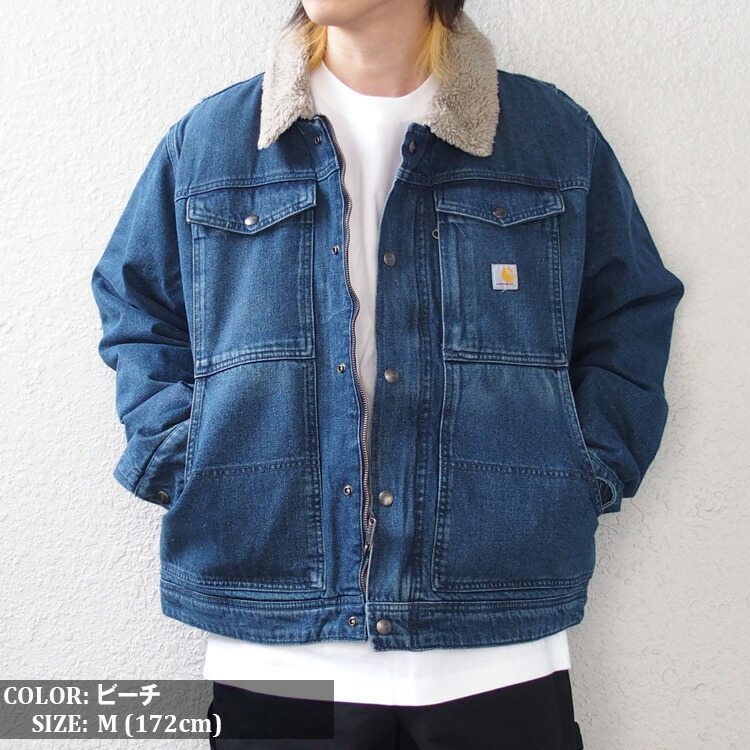 楽天市場】カーハート デニムジャケット リラックスフィット 裏ボア