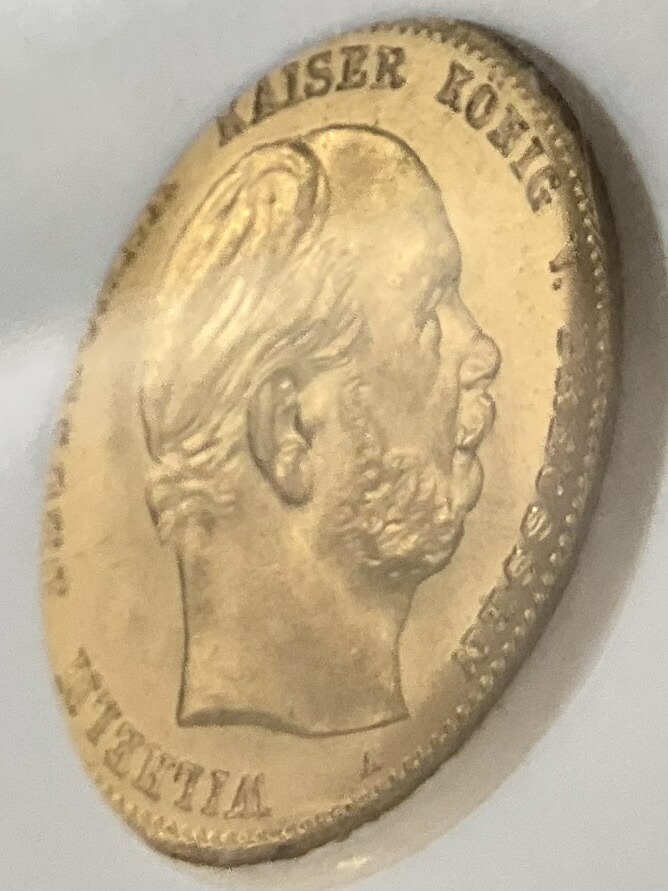 楽天市場】1873年 A ドイツ ヴィルヘルム1世 10マルク 金貨