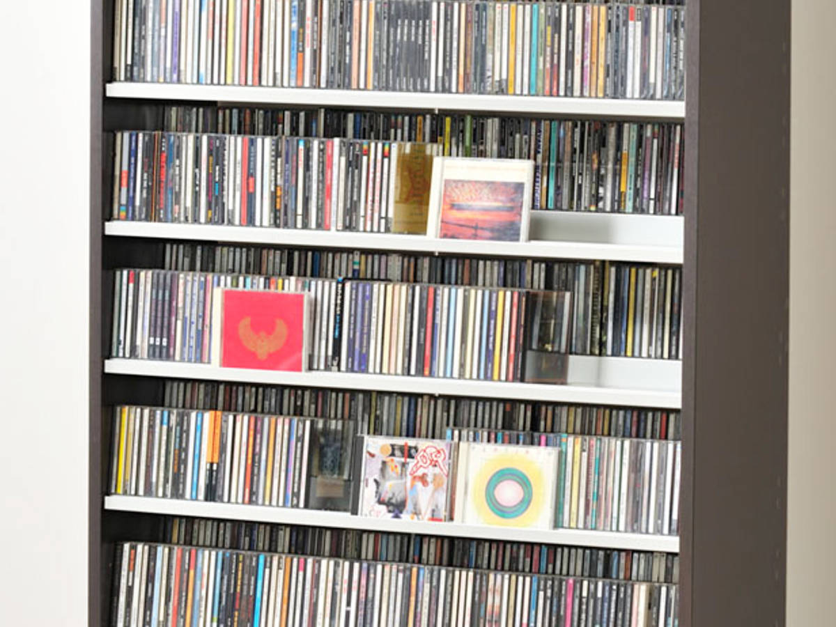 楽天市場】CDラック 幅89cm 9段 2列収納 奥深タイプ （ ラック 棚 収納