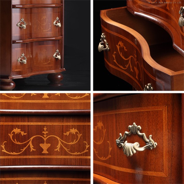 越後民芸家具 ナラ材 ハイチェスト ヨーロピアンスタイル 越後民芸家具